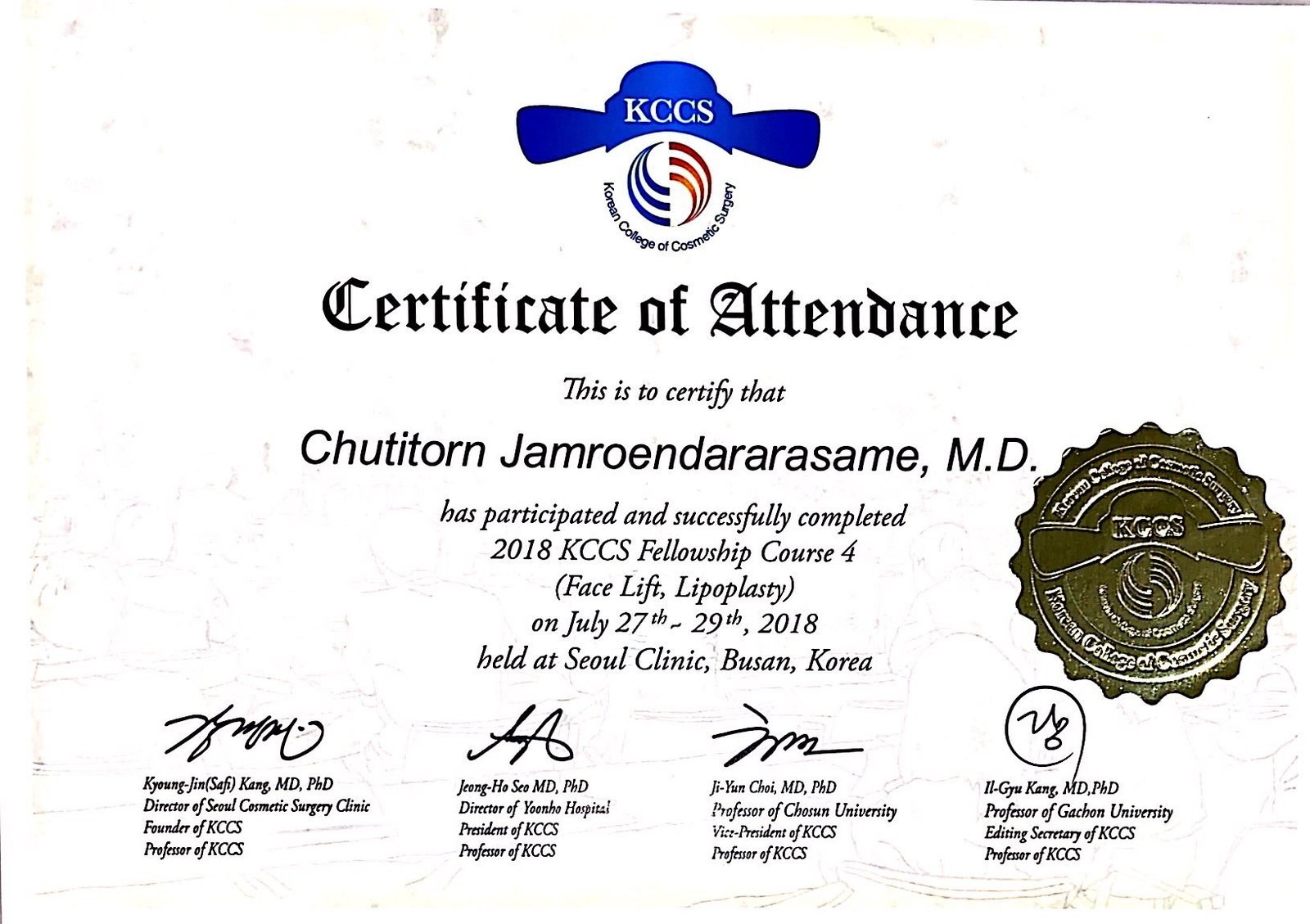 KCCS Fellowship Course: Face Lift